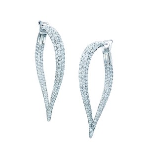 18K Diamond Hoop Earrings
